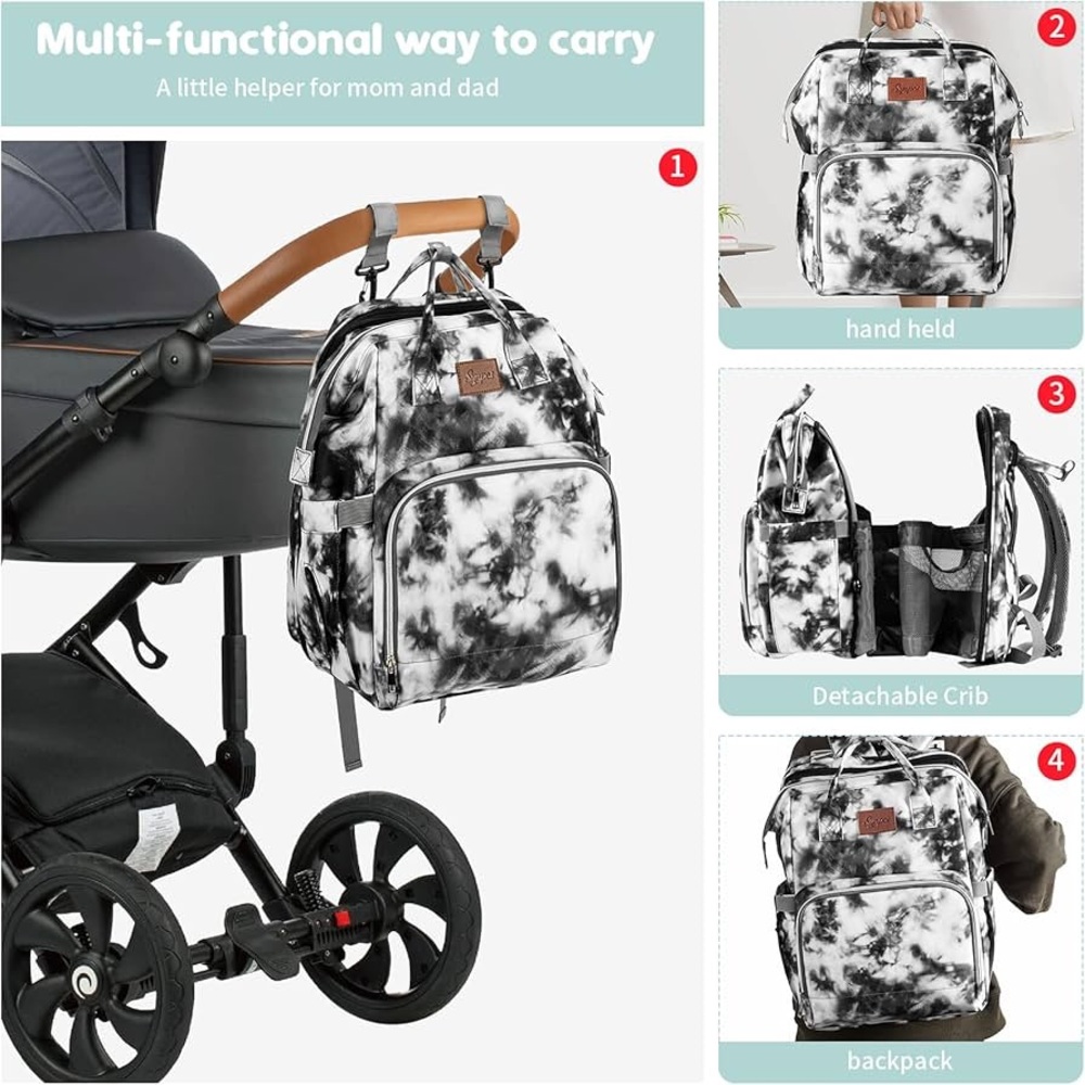 Synpos Tie-Dye Diaper Bag Backpack - Picture 7 of 7